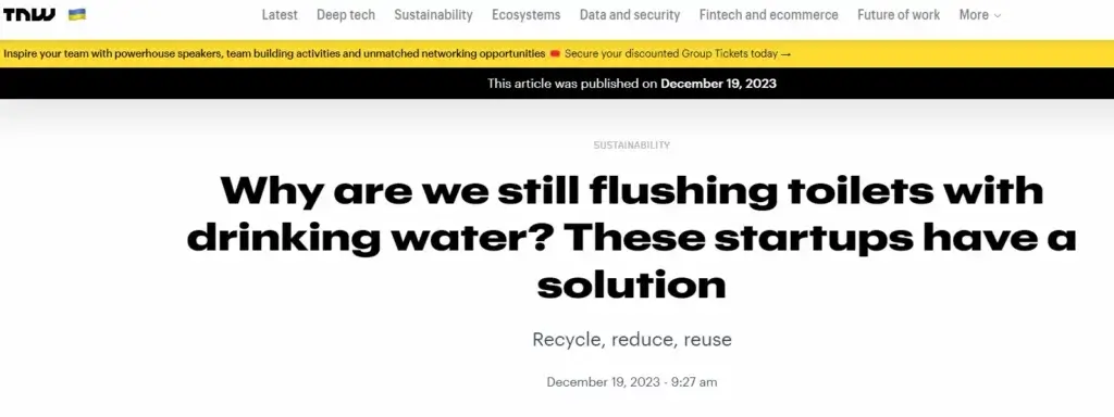 gros titre pourtant tirons nous encore la chasse avec de l'eau potable sur citant matthieu louppe et fgwrs sur le media en ligne thenextweb en decembre 2023